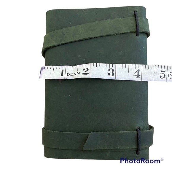 Portland Leather Goods Journal Mossy Green Brushed Leather Lined Pages New! - Picture 6 of 6